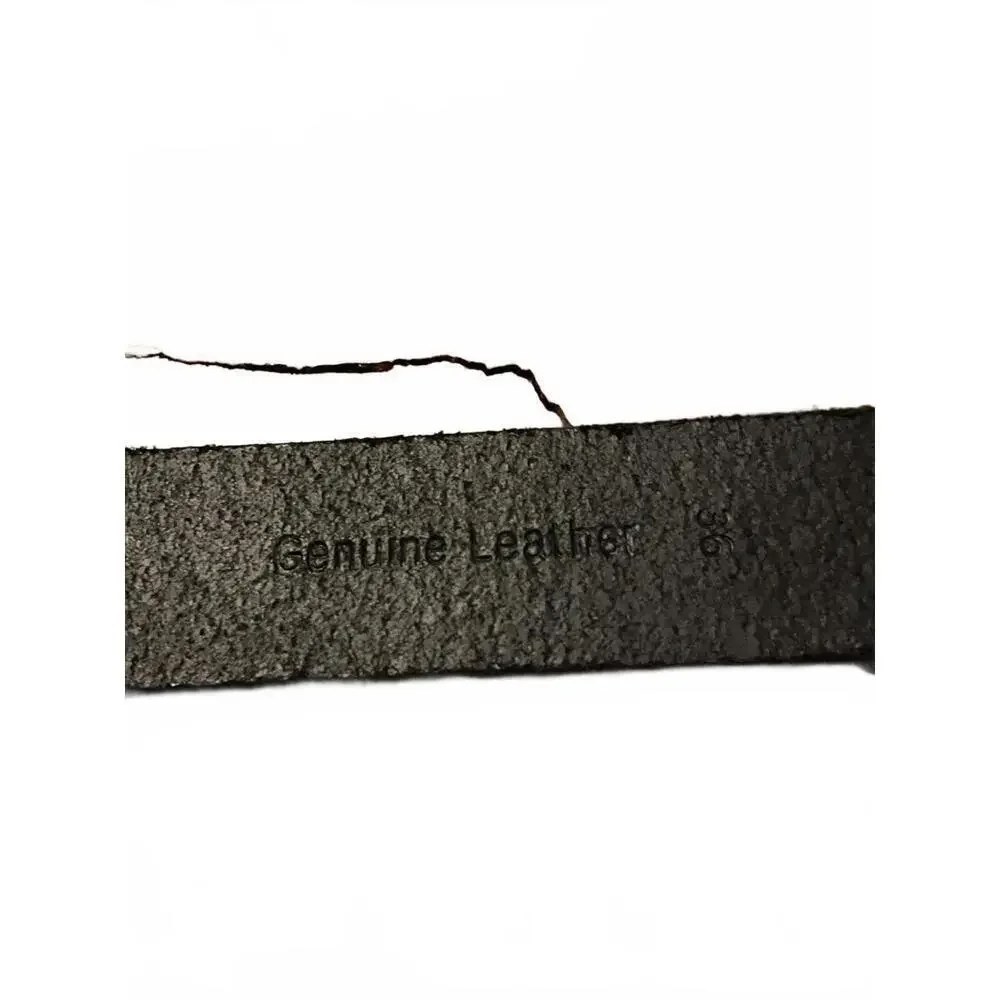 Stylish Timberland Black Leather Belt with Metal Buckle
